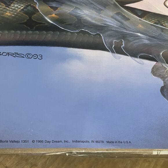 Vintage Boris Vallejo Sky Fantasy Poster 1995 Day Dream 34x22 Rare Collectible - Picture 8 of 9